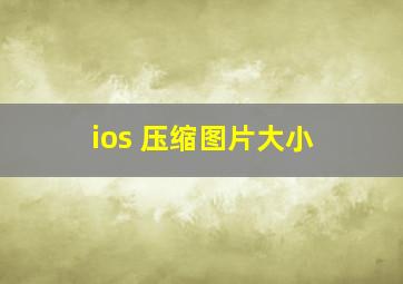 ios 压缩图片大小